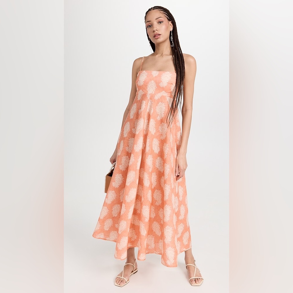 ZIMMERMANN
Devi Bandeau Coral Paisley Midi Dress - Picture 3 of 16
